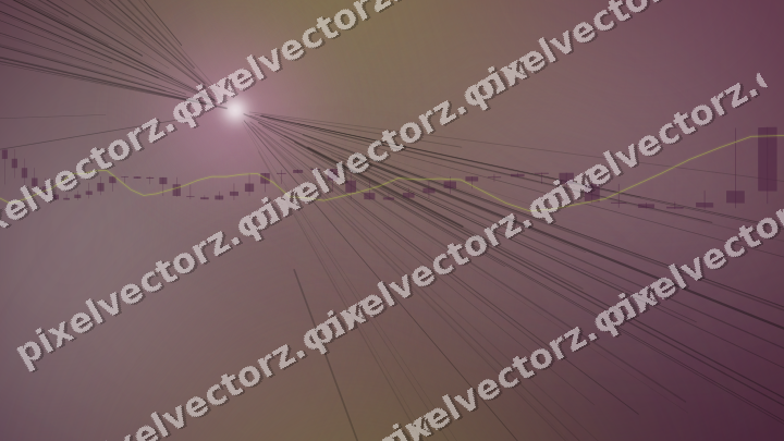 Glowing neon chart background in dark magenta and lime