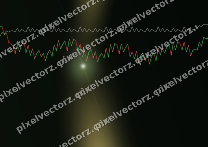 Glowing neon chart background in lime and yellow