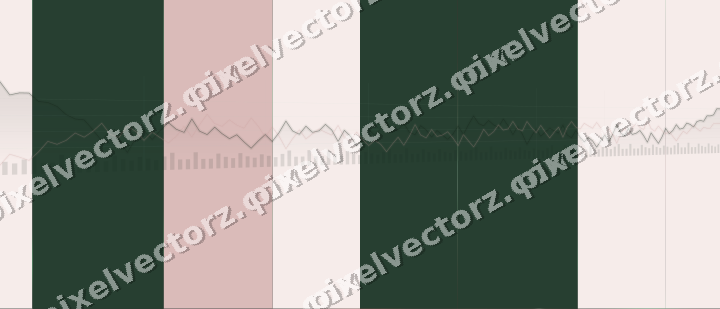 Glowing neon chart background in green and red