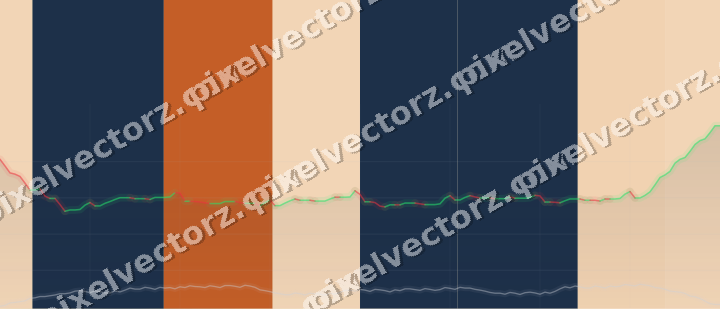 Soft pastel chart background in dark blue and orange