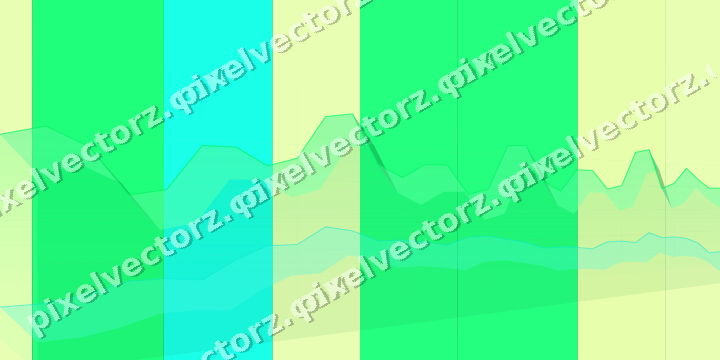 Glowing neon chart background in green and lime