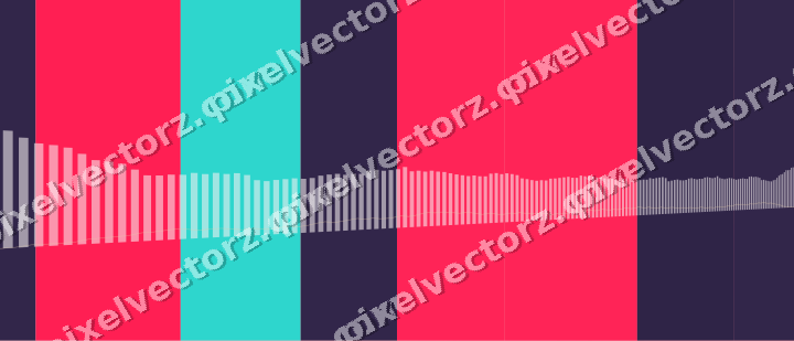 Soft pastel chart background in pink and amber