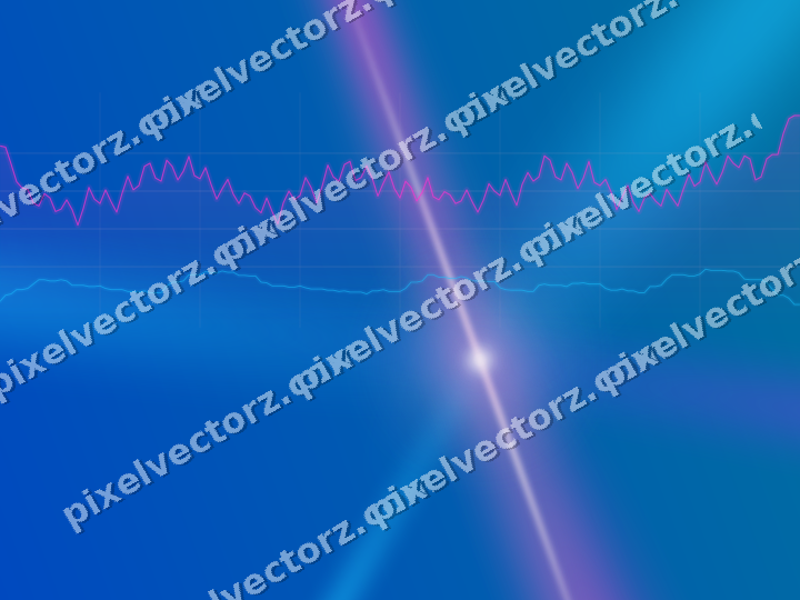 Glowing neon chart background in magenta and purple