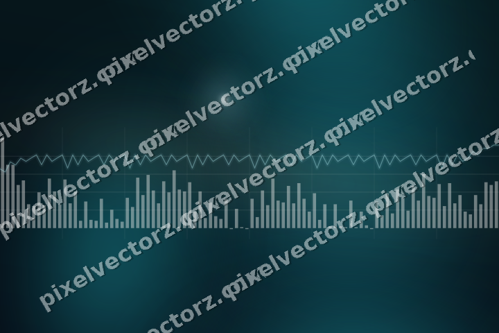 Glowing neon chart background in teal and orange
