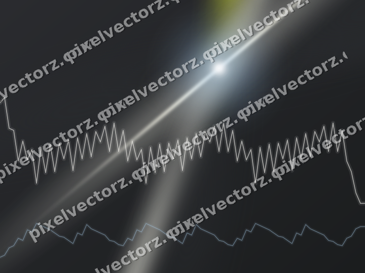 Glowing neon chart background in yellow and grey
