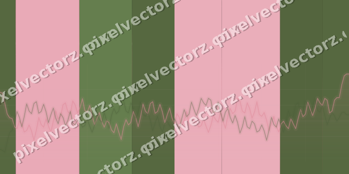 Glowing neon chart background in pink and lime
