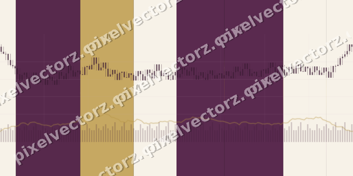 Glowing neon chart background in magenta and amber