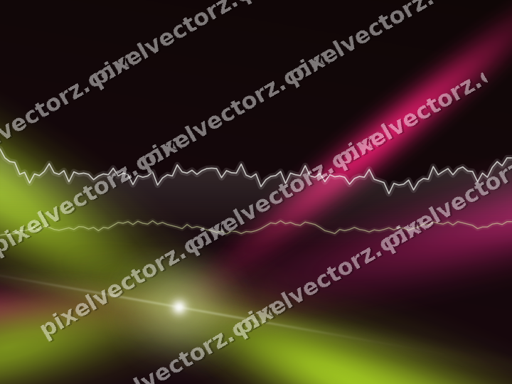 Glowing neon chart background in lime and pink