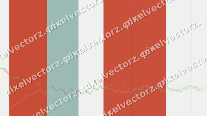 Glowing neon chart background in red and orange