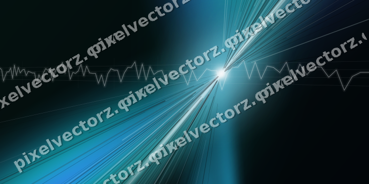 Glowing neon chart background in cyan and teal