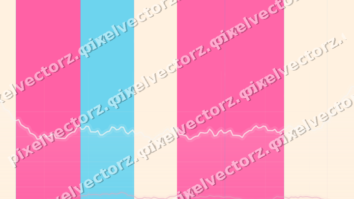 Glowing neon chart background in pink and cyan