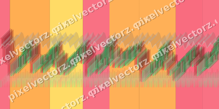 Glowing neon chart background in orange and amber
