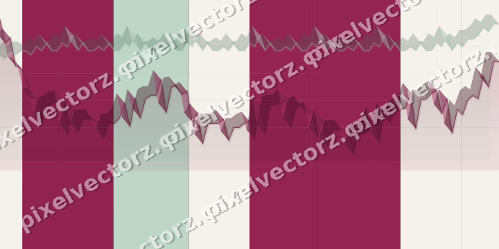 Glowing neon chart background in pink and green