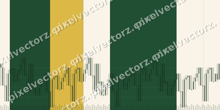 Glowing neon chart background in green and amber