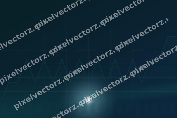 Glowing neon chart background in dark teal and orange