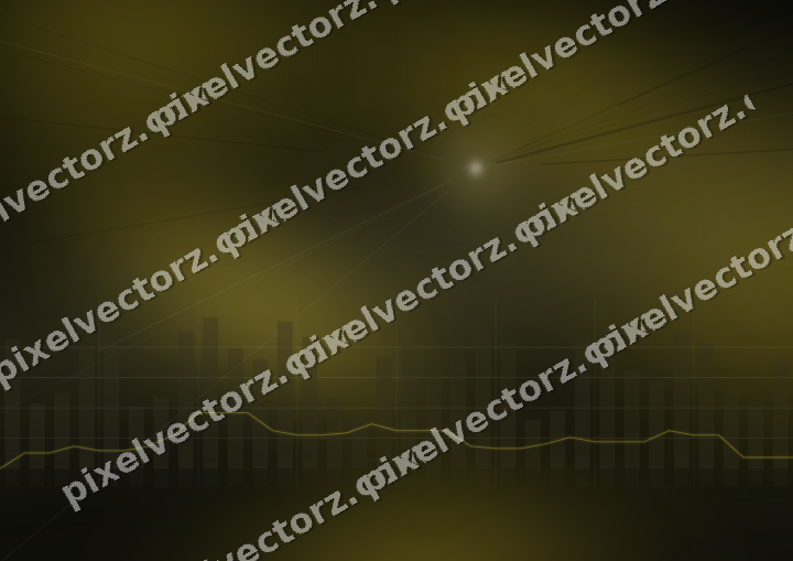 Glowing neon chart background in amber and yellow