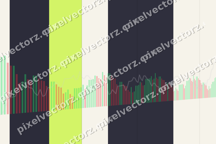 Glowing neon chart background in blue and purple