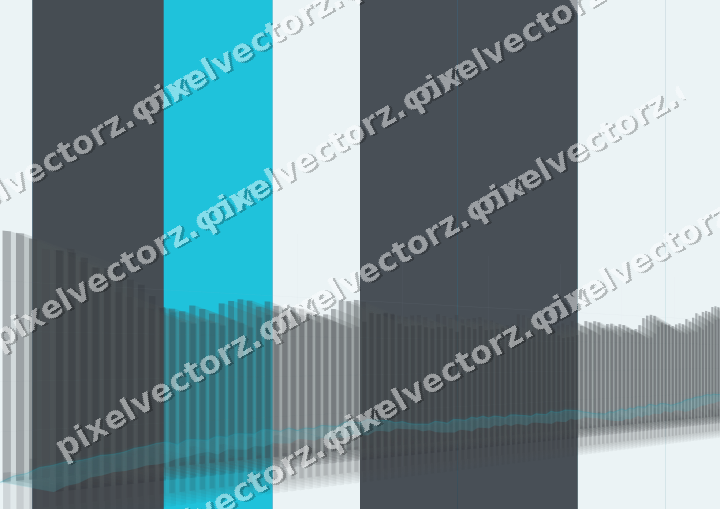 Glowing neon chart background in blue and teal
