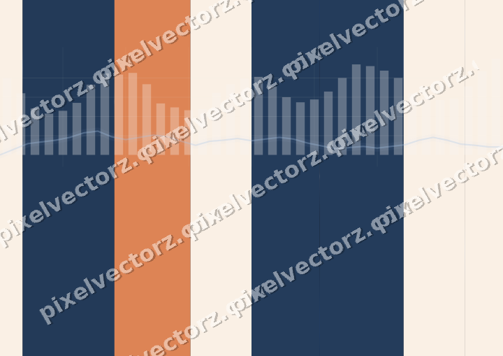 Glowing neon chart background in blue and orange