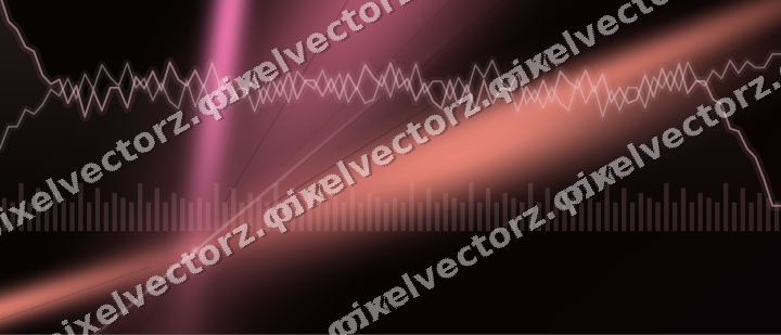 Glowing neon chart background in pink and red