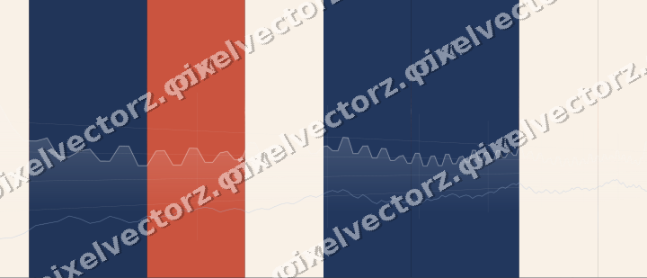 Glowing neon chart background in blue and red