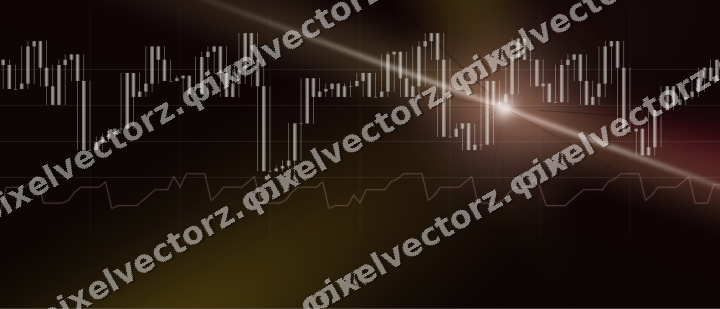 Glowing neon chart background in pink and red