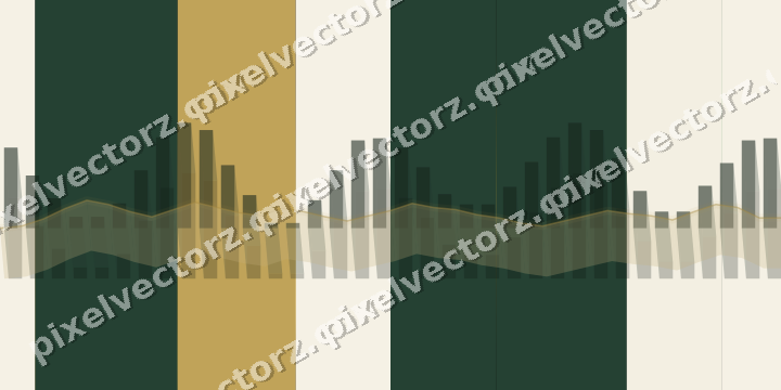 Glowing neon chart background in green and amber