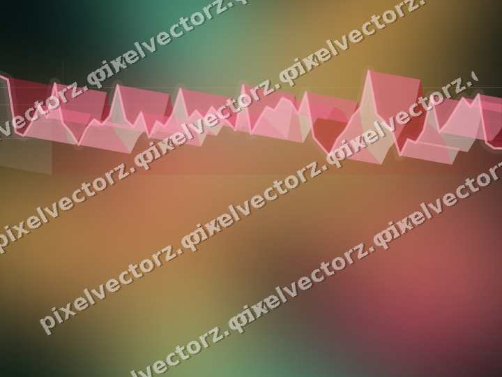 Glowing neon chart background in pink and amber