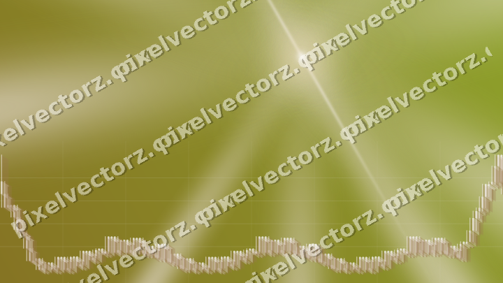 Glowing neon chart background in amber and pale orange