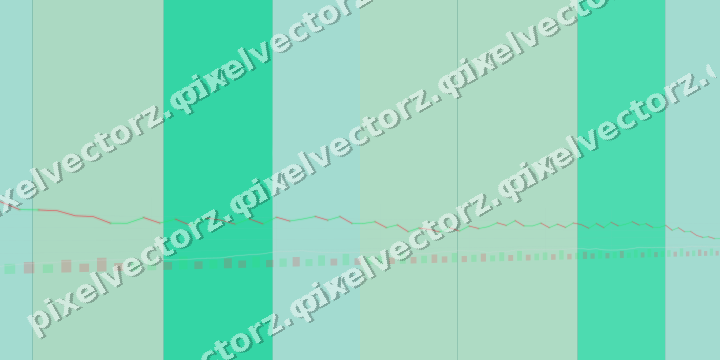 Glowing neon chart background in green and teal