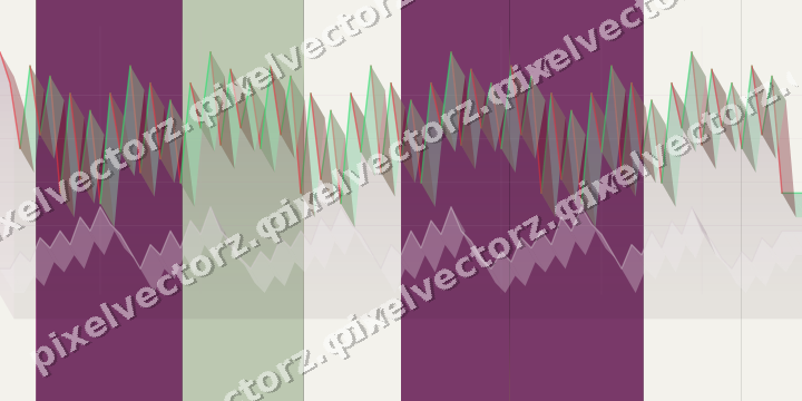 Glowing neon chart background in magenta and lime