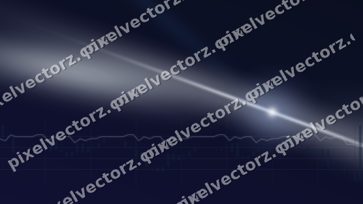 Glowing neon chart background in dark blue and white