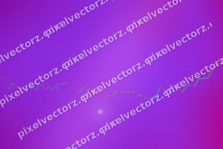 Glowing neon chart background in purple and blue
