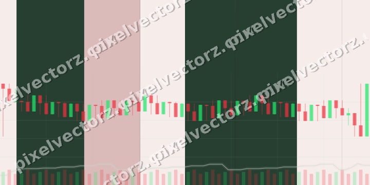 Glowing neon chart background in green and red
