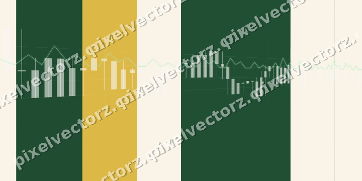 Glowing neon chart background in green and amber