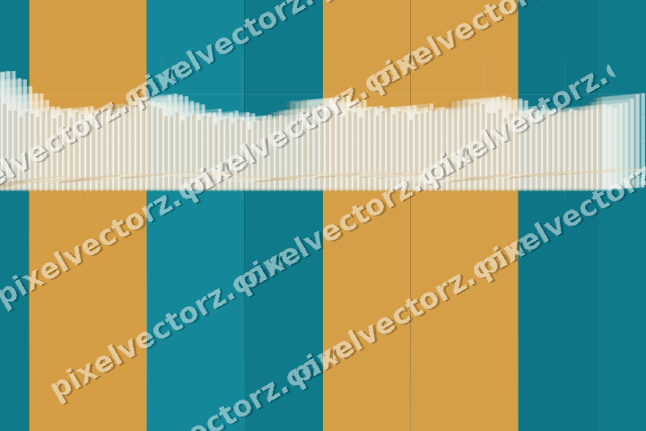 Glowing neon chart background in amber and teal