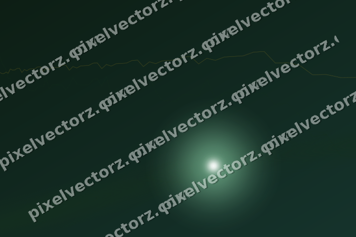 Glowing neon chart background in dark green and amber
