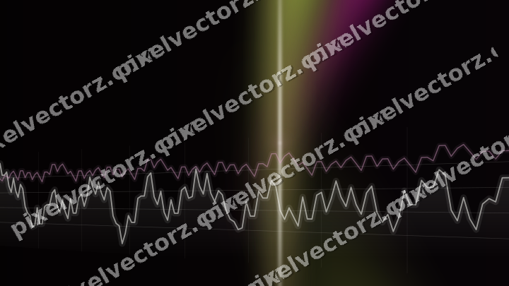 Glowing neon chart background in magenta and lime