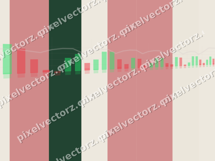 Soft pastel chart background in red and dark green