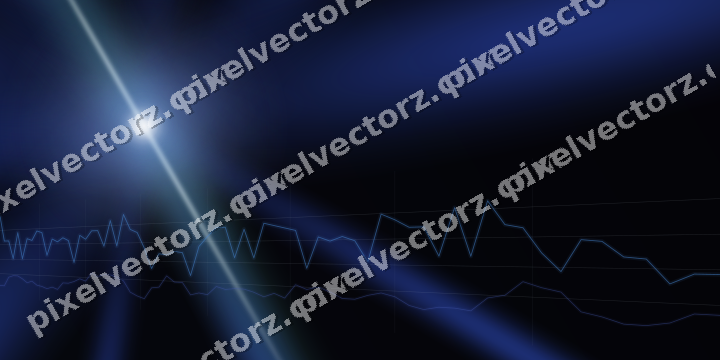 Glowing neon chart background in blue and cyan