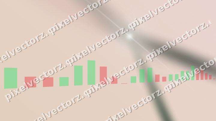 Zarter Pastell Diagramm Hintergrund in Dunkelgrün und Rot