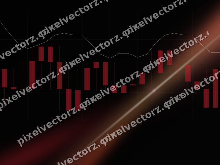 Leuchtender Neon Diagramm Hintergrund in Rot und Bernstein