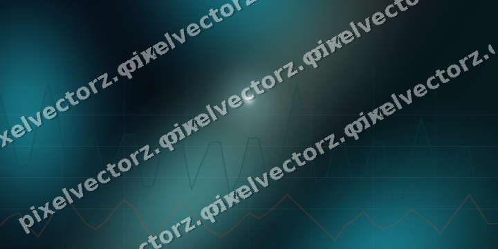 Glowing neon chart background in teal and orange