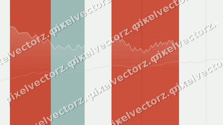 Glowing neon chart background in red and orange