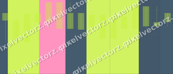 Glowing neon chart background in lime and amber