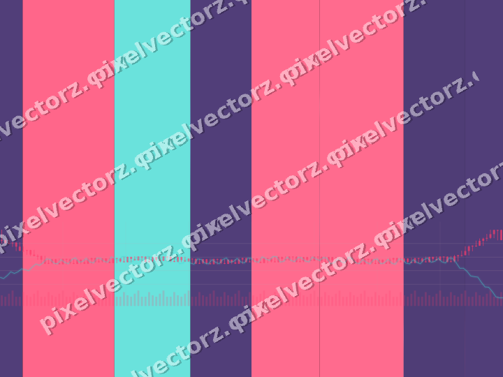 Glowing neon chart background in pink and amber