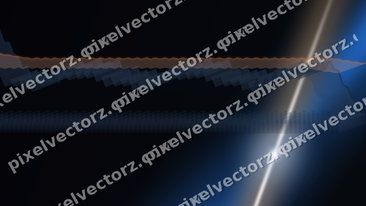 Glowing neon chart background in blue and orange