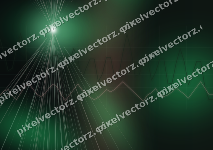 Glowing neon chart background in green and red