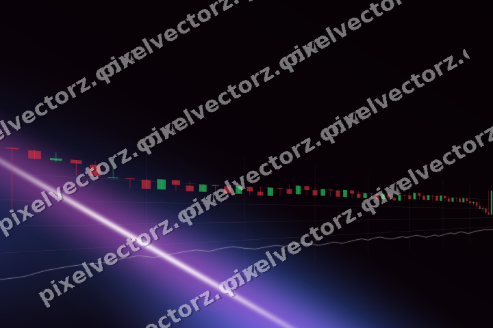 Glowing neon chart background in purple and blue