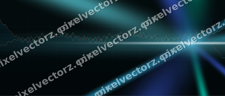 Glowing neon chart background in cyan and teal